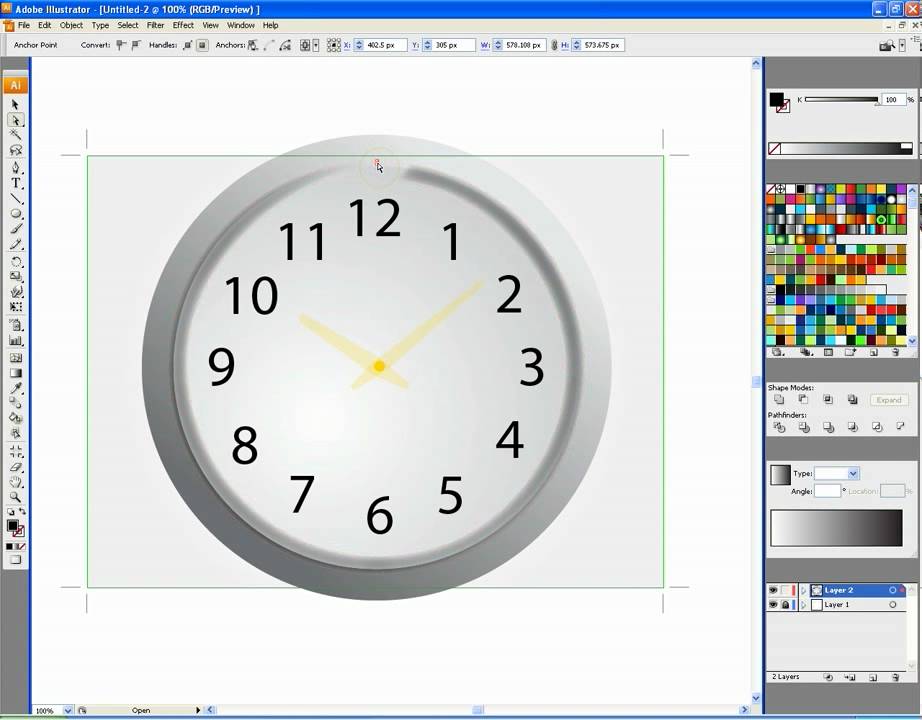 Adobe Illustrator - vector clock tutorial www.logolitic.com