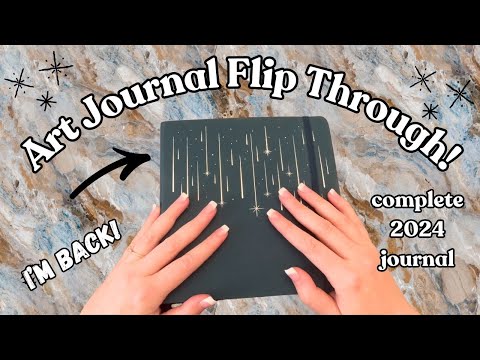 COMPLETE Art Journal Flip Through ✨My Completed 2024 Collage Book!