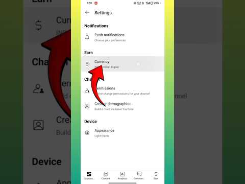 Youtube Studio Me Currency Kese Change Kare 💲#currency#ytstudio#ytstudiosetting#shorts#studio#yt#fyp