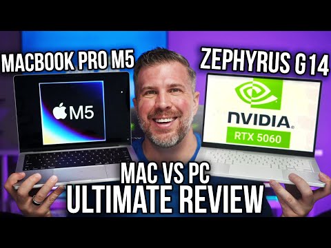 MAC VS PC SHOWDOWN! 2025 Macbook Pro M5 vs Zephyrus G14 Review - Loads of Tests including Gaming!