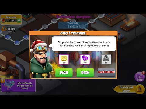 Dragon Mania Legends=Open the Dunge Mù box, I got 100 diamonds. How about you?