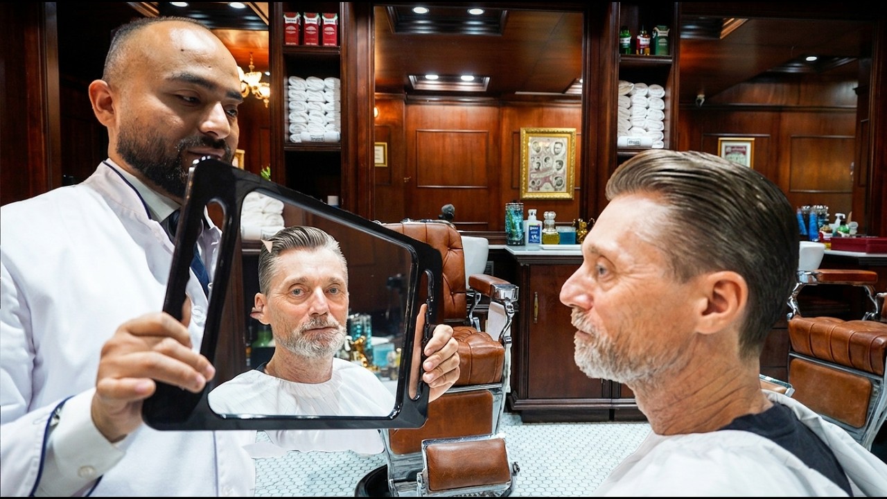 💈 This Classic Barbershop Delivered An Elegant Slickback Haircut | Barbería de San Pedro 🇲🇽