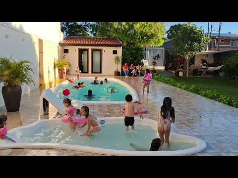 festa na piscina