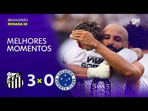 Gols e lances de Santos x Cruzeiro