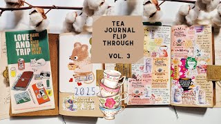 Finished tea journal flip through, vol. 3) Traveler's notebook.