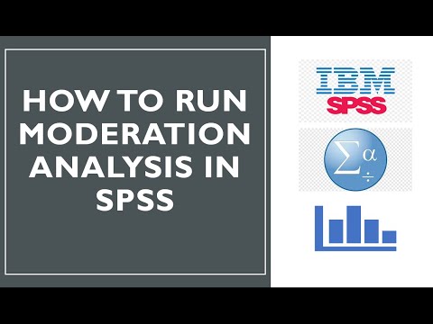 How to run Moderation analysis in SPSS using traditional method