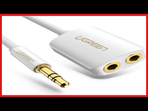 UGREEN 3.5mm Headphone Splitter Stereo Y Splitter Adapter 3.5mm Male to 2 Port Female Headphone Jack