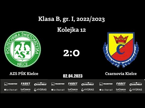 AZS PŚK Kielce - Czarnovia Kielce| 2:0 | SKRÓT MECZU | KLASA B, gr. I, 2022/2023 | Kolejka12 |