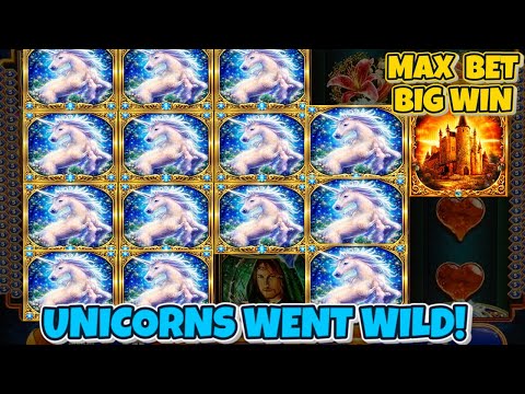 UNICORNS GONE WILD MASSIVE SESSION INSANE WIN on Mystical Unicorn Slot Machine!  WMS Classic MAX BET