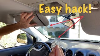 SIMPLE HACK to fix a BROKEN FLOPPY SUN VISOR!!!