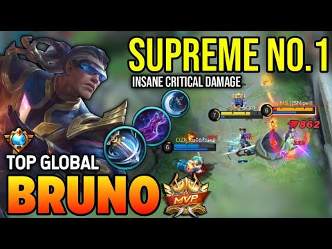 BRUNO BEST BUILD 2023 | TOP GLOBAL BRUNO GAMEPLAY | MOBILE LEGENDS✓