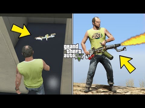 How To Get A Flamethrower in GTA 5 (Fort Zancudo Weapon) Video