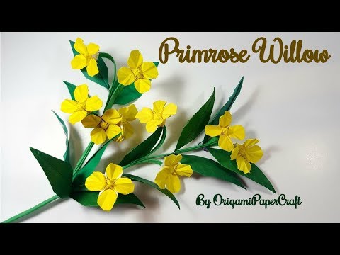 Origami Flower: Origami Primrose Willow Flower By OrigamiPaperCraft