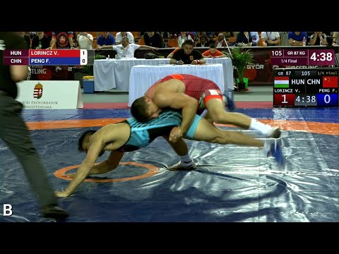 1/4 GR - 87 kg: V. LORINCZ (HUN) v. F. PENG (CHN)