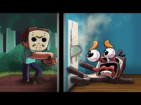 Crazy Minecraft - PSYCHO STEVE BREAKS INTO MY HOUSE! (Steve is Psycho)