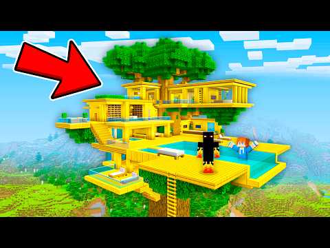 Criei uma SUPER CASA NA ÁRVORE GIGANTE no Minecraft