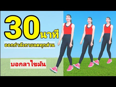 30 นาที ออกกำลังกายลดทุกส่วน // บอกลาไขมัน ด้วย แอโรบิคง่ายๆ @joyderka