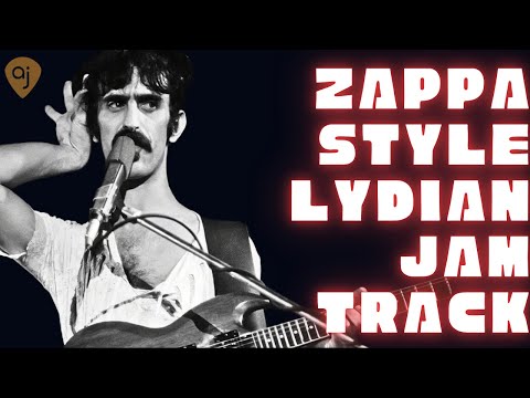 Zappa Style Live Lydian Rock Jam Track for Guitar (D Lydian - 118 BPM)