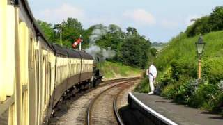 preview picture of video 'Tornado, Peppercorn A1 class 4-6-2, 60163 leaving Blue Anchor, Somerset on 03-Jun-2009.'