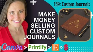 Make Money Selling Print On Demand Custom Journals on Etsy Using Canva And Printify