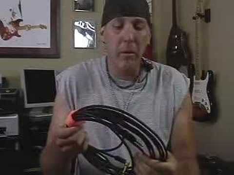 Guitar lesson on instrument and speaker cables