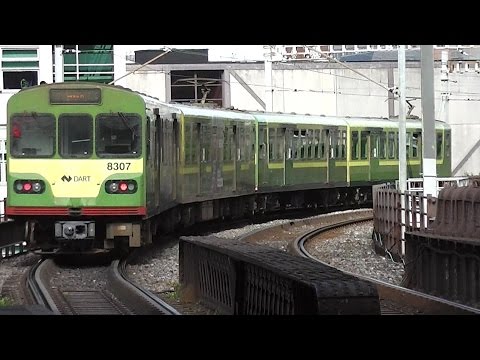 IE 8300 Class Dart Train number 8307 - Pearse Station, Dublin