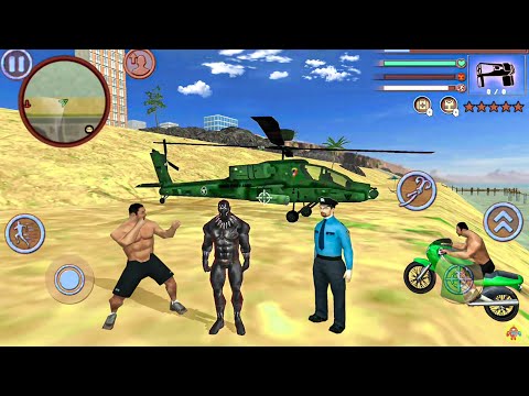 Black Panther Rope Hero Vice Town Crime Simulator #7 - Android Gameplay