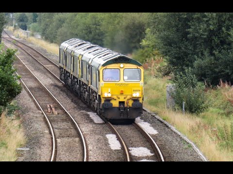 Freightliner Class 66 No's. 66606 & 66603 & 66420 & 66605 & 66602 on 0K98 on 25.09.21 - HD