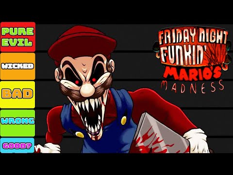 All Mario's Madness V2 Characters Ranked from Less Evil To Most Evil