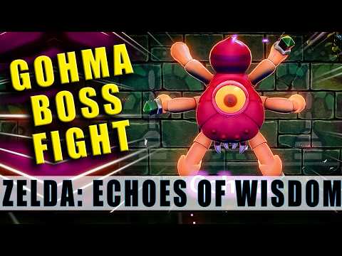 Gohma boss fight The Legend of Zelda Echoes of Wisdom How to beat the Spider boss in Faron Temple
