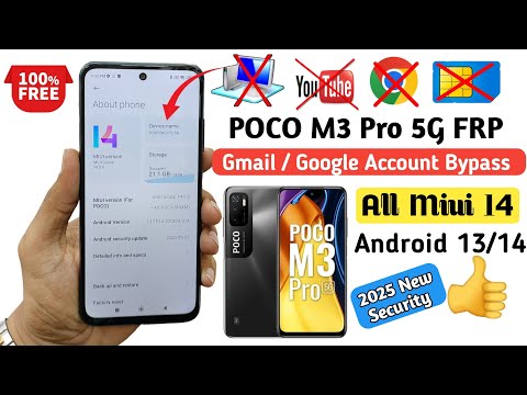 Poco M3 Pro 5G FRP Bypass / All Miui 14 Android 13 FRP Bypass / 2025 new Trick | Miui 14 FRP Bypass