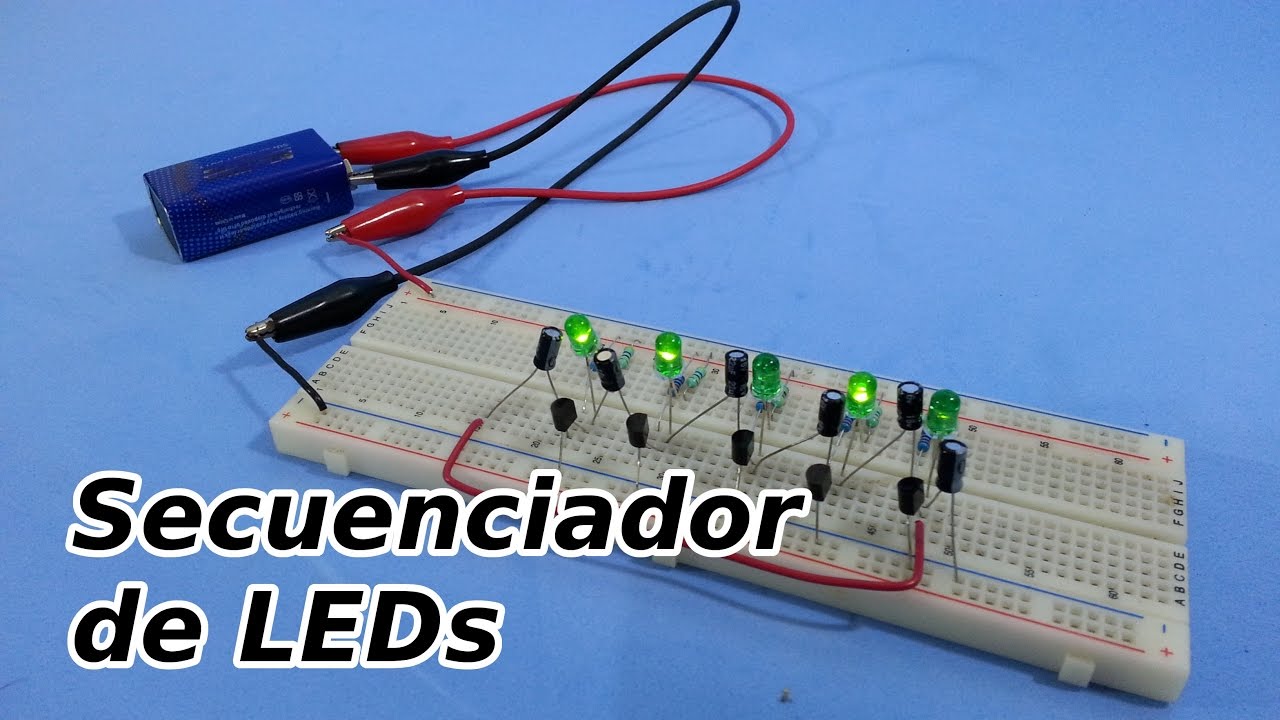 Secuenciador de LEDs con Transistores