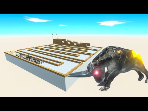 Escape From Fire Gorgon - Last Survivor - Zigzag Course | Animal Revolt Battle Simulator