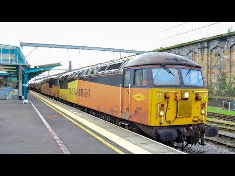 56096 with 56105 at Carlisle running 6S36 Dalston – Grangemouth oil terminal
