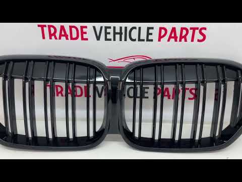 Fits BMW X1 Series F48 LCI 2019-2022 Front Kidney Grilles Twin Slats Gloss Black video