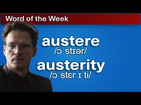 YouTube video about: How do you say austere?