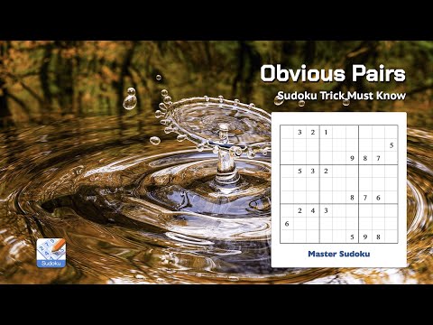 Sudoku Tutorial for Beginner#5 Obvious pairs | How to solve Sudoku game | Sudoku Technique
