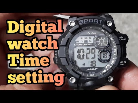 how to setting time date on digital watch | digital watch time adjust | @SolimBD