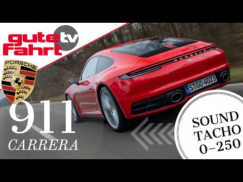 Porsche 911 (992) Carrera: Sound, Tacho, Beschleunigung 0-250 km/h, Top Acceleration! Test Drive
