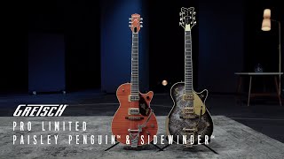 Video thumbnail for Gretsch 2023 Pro Limited Paisley Penguin & Sidewinder Models | Gretsch Presents by Gretsch Guitars