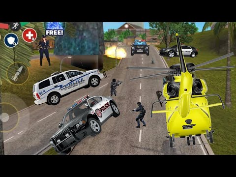 Rope hero fight Helicopter vs Police man | Helicopter Crash in Fight | rope hero vice town