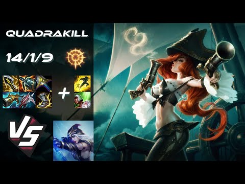 BOTTOM Miss Fortune vs Ashe [QUADRAKILL] - NA Challenger Patch 14.12