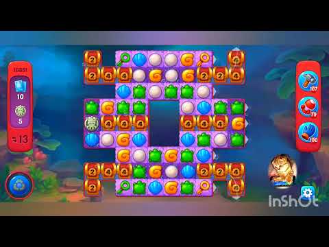 фишдом 2022  #  10851 уровень - прохождение без бустеров # Fishdom,   10851  level - no Boosters.