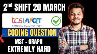 TCS NQT 20th March 2nd Shift Coding Question Analysis | MST Coding Question | Today's TCS Coding