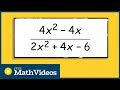 Simplify a Rational Expression and label restricted values
