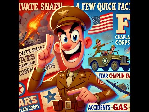 Private SNAFU - A few Quick Facts Chaplain Corps, Accidents, Gas  (1944)