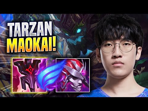 TARZAN PERFECT GAME WITH MAOKAI! - LNG Tarzan Plays Maokai JUNGLE vs Zac! | Season 2023