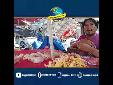 Harga Ayam Kembali Turun di Pasar Inpres Lubuk Linggau