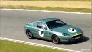 preview picture of video 'Unique Aston Martin DB7 GT Prototype on Track'