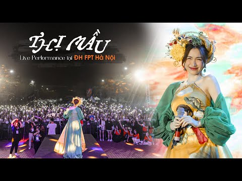 Hòa Minzy hát live "Thị Mầu" cùng hàng ngàn sinh viên Trường Đại Học FPT Hà Nội